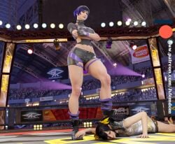 2girls 3d absurd_res arrogant ass ass_on_face beaten black_hair blender catfight chinese choking combat_boots crossing_arms defeated denim_shorts dominant dominant_female domination dominatrix female female_domination femdom foot_on_face foot_on_head helpless highres humiliated humiliating humiliation japanese jpeg jvfemdom kneehighs kneesocks latina legs lezdom light-skinned_female light_skin ling_xiaoyu long_hair looking_pleasured loose_socks midriff muscular_thighs pink_hair pinned pinned_down reina_mishima round_ass round_butt sadism sadistic sadistic_girl short_hair sitting sitting_on_another sitting_on_face smile smirk smothering smug smug_face smug_grin sneakers stepped_on stepping_on_face stepping_on_head submission submission_hold submissive suffocation swimsuit tekken tekken_8 trample trampling utter_domination voluptuous voluptuous_female wrestling