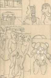 anthro anthro_on_anthro anthro_penetrated anthro_penetrating areola balls balls_touching being_watched bodily_fluids breasts canid circumcised cum cum_on_body cum_on_face cumshot double_penetration double_vaginal dragon ejaculation female female_penetrated foreskin genital_fluids genitals group group_sex hair harufa helena_(lobar) hi_res line_art lobar looking_at_another male male/female mammal marus_(lobar) mmf_threesome moan murid murine mythological_creature mythological_scalie mythology nipples orgasm penetration penile penile_penetration penis rat retracted_foreskin rodent scalie sex stand_and_carry_position standing standing_sex submissive submissive_anthro submissive_female thought_bubble threesome traditional_media_(artwork) trio uncircumcised vaginal_penetration