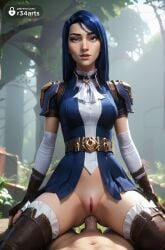 1boy 1boy1girl 1girls ai_generated anal anal_sex arcane arcane_caitlyn artist_name ascot ass_visible_through_thighs belt blue_eyes blue_hair blurry boots bottomless breasts brown_footwear caitlyn_(league_of_legends) caitlyn_kiramman cowgirl_position cum cum_in_ass elbow_gloves female fingerless_gloves gloves hi_res league_of_legends lips long_hair looking_at_viewer male netflix outdoors parted_lips penis pussy r34arts riot_games sex short_sleeves solo_focus spread_legs straddling straight thighhighs twitter_logo uncensored watermark