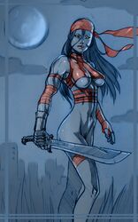 1girls daredevil_(series) elektra_natchios female female_only ganassa marvel marvel_comics solo straight_hair sword tagme weapon