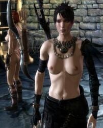 3d dragon_age dragon_age_origins leliana morrigan_(dragon_age) screenshot