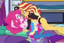 chaothiccneko equestria_girls female hasbro my_little_pony my_little_pony_equestria_girls pinkie_pie_(eg) pinkie_pie_(mlp) sunset_shimmer yuri