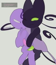 2boys animal_genitalia anthro anthro_on_anthro cat_ears cat_tail cock erection gay green_eyes green_penis ibispaintx kwami littlelilith male male_only miraculous:_tales_of_ladybug_and_cat_noir miraculous_ladybug nooroo_(miraculous_ladybug) penis pink_penis plagg plagg_(miraculous_ladybug) why yaoi