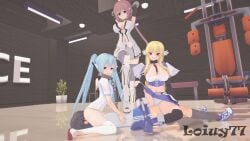 1boy3girls 3girls 3girls1boy angeloid anime anime_girl ass_on_face ass_sniff ass_sniffing astraea_(sora_no_otoshimono) blonde_female blonde_hair blue_hair facesit facesitting female femdom ikaros koikatsu loiuy77 male nymph_(sora_no_otoshimono) smothering smothering_ass sora_no_otoshimono