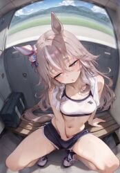1girls ai_generated animal_ears anthropomorphization artist_request eyes female hair legs skin tagme umamusume umamusume_pretty_derby wonder_acute_(umamusume) young