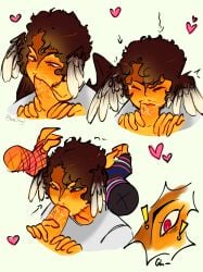 avian_humanoid beauty_mark blowjob blowjob_focus blowjob_only comic_page forsaken forsaken_(roblox) futa_on_male kunislugs noob noob_(forsaken) noob_(roblox) roblox robloxian shedletsky shedletsky_(forsaken) yellow_skin