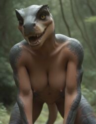 ai_generated anthro anthropomorphic beautiful big_breasts breasts dinosaur dinosaur_girl female female_focus female_only fit_female furry horny horny_female in_heat large_breasts lizard lizard_girl looking_at_viewer muscular muscular_female oc posing_for_the_viewer realistic scales scalie scalie_female scalie_humanoid scalie_only seductive seductive_look seductive_smile sexy sexy_body sexy_pose slit_pupils t-rex tits_out two_tone_skin tyrannosaurus tyrannosaurus_rex voluptuous voluptuous_female yellow_eyes