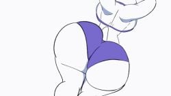 ass ass_focus jiggling_ass tansau toriel_(undertale) undertale_(series)
