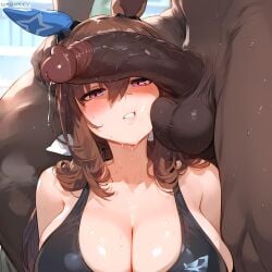 1girls admire_vega_(umamusume) ai_generated animal_ears anthropomorphization artist_request dark-skinned_male eyes female hair legs male skin tagme umamusume umamusume_pretty_derby young
