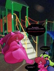 anthro areola big_breasts blush breasts clothing digital_media_(artwork) duo elemental_creature english_text feet female female/female flora_fauna generation_4_pokemon generation_7_pokemon ghost hair hi_res kiss_the_carrot liminal_spaces looking_at_viewer malpo_(kiss_the_carrot) mismagius nintendo nipples nude open_mouth plant pokemon pokemon_(species) police police_officer police_uniform shaded smile solo spirit text thick_thighs toes tongue tsareena uniform