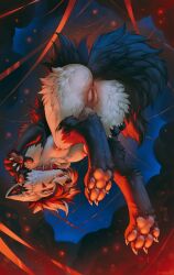 2025 4_fingers 4_toes anthro anus areola ass breasts claws collar collar_only countershade_torso countershading digital_drawing_(artwork) digital_media_(artwork) feet female fingers fluffy_paws fur generation_3_pokemon genitals grey_body grey_fur grey_tail handpaw hi_res hioshiru inner_ear_fluff looking_at_viewer mightyena nintendo nipples nude nude_anthro nude_female open_mouth open_smile pawpads paws pokemon pokemon_(species) red_eyes smile solo tail teeth toe_claws toes tongue tuft vulva