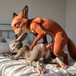 123kubik 3d ai_generated breasts cute_face disney doggy_style fox furry judy_hopps knot nick_wilde penis pussy rabbit realistic sex small_breasts vagina vaginal_penetration zootopia