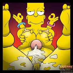 bart_simpson breasts cartoon_gonzo color cum female human male nude paizuri penis straight the_simpsons