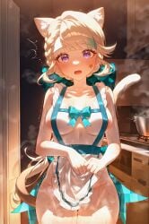 :o @_@ ^^^ absurd_res adapted_costume ai_generated alternate_breast_size alternate_costume animal_ear_fluff animal_ears apron apron_lift aqua_bow aqua_bowtie aqua_hair areola_slip armpit_crease artist_name ass_visible_through_thighs asymmetrical_bangs back_bow bare_arms bare_shoulders blonde_hair blue_apron blue_bow blue_hair blunt_bangs blush bow bowl braid breasts breasts_apart brown_hair cabinet cat_ears cat_girl cat_tail checkered_bow checkered_clothes chest_of_drawers chestnut_mouth cleavage collarbone convenient_censoring cooking cooking_pot counter cowboy_shot cupboard drawer embarrassed extra_ears eyelashes facial_mark facial_tattoo fangs female food french_braid frilled_apron frills frying_pan full-face_blush genshin_impact green_apron green_bow green_hair grey_hair groin hair_between_eyes hair_ornament hairbow hands_up heart heavy_breathing holding huge_bow indoors kettle kitchen ladle large_bow large_breasts leg_tattoo legs_together lifted_by_self light_brown_hair long_hair looking_at_viewer low_ponytail lynette_(genshin_impact) maid_apron medium_breasts medium_hair ministro motion_lines multicolored_hair naked_apron nervous_sweating no_bra no_panties nose_blush notice_lines nude oerba_yun_fang open_mouth parted_bangs plaid_bow ponytail purple_eyes pussy_juice raised_eyebrows refrigerator revealing_clothes ribbon saliva self_upload short_hair sideboob sidelocks single_braid skin_fang skindentation sleeveless smile solo standing star_(symbol) star_facial_mark star_hair_ornament star_print star_tattoo steam steaming_body sticker_on_face stove straight-on streaked_hair striped_bow surprised sweat sweatdrop swept_bangs symbol_in_eye tail tail_raised tattoo teardrop_facial_mark tears thick_thighs thigh_gap thighhighs thighs tongue trembling twitching two-tone_gloves very_long_hair very_sweaty waist_apron wavy_mouth wet white_apron white_hair white_thighhighs wide-eyed wide_hips
