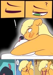 anthro applejack_(mlp) blush breasts my_little_pony smooth_skin spunkubus tentacle