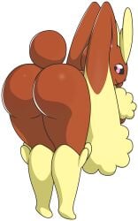 ambiguous_gender anthro ass big_ass furry lopunny muirtower nintendo pokemon pokemon_(species) rabbit solo