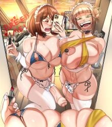 2022 2futas alternate_breast_size alternate_version_available areolae autopaizuri balls bikini blonde_hair blush breasts brown_eyes brown_hair duo erect_nipples erection fangs foreskin futa_only futanari futanari_pov hi_res himiko_toga hips huge_balls huge_breasts huge_cock human hung_futanari hyper_balls hyper_penis large_areolae light-skinned_futanari light_skin lipstick maid_bikini maid_headdress massive_breasts mirror_selfie my_hero_academia naughty_face nipples nude ochako_uraraka pale_skin penis penis_between_breasts penis_size_difference phone pointy_teeth pov poxygon selfie short_hair side_tie_bikini slim_waist standing suggestive_look text thick_thighs thighhighs thighs twin_buns uncut useless_clothing wide_hips writing_on_glass yellow_eyes