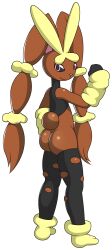 ambiguous_gender anthro ass furry lagomorph looking_at_viewer lopunny mega_lopunny muirtower nintendo pokemon pokemon_(species) rabbit solo