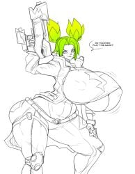 alternate_ass_size alternate_body_type alternate_breast_size gigantic_breasts green_hair large_breasts league_of_legends lewdreaper massive_breasts thick_thighs thunder_thighs zeri_(league_of_legends)