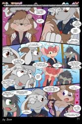 3_toes 4_fingers anthro babs_bunny breasts buster_bunny clothed clothing comic dam_(artist) dialogue english_text feet female fifi_la_fume fingers group hi_res lagomorph leporid male mammal mephitid page_71 plantigrade profanity rabbit skunk speech_bubble straight_hair text tiny_toon_adventures toes toons toony train vehicle warner_brothers