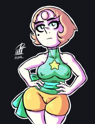 1girls alien alien_girl alien_humanoid big_breasts big_thighs breasts cartoon_network clothed clothing female female_only gem_(species) hips_grab light-skinned_female light_skin milf mole nipple_bulge pearl_(steven_universe) penicilino123 pepitocuario123 pussy_bulge pussy_lips solo steven_universe tights voluptuous wide_hips