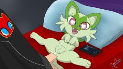 a_cat_is_fine_too absurd_res ahe_gao anal anal_sex bed cat_ears cat_girl faceless_male fangs felid feline felis female female_focus female_penetrated feral feral_penetrated genitals green_body green_fur heart-shaped_pupils highres human_penetrating human_penetrating_feral interspecies larger_male light_fast_luz_negra_(whygenamoon) looking_pleasured lying male male/female male_human/female_feral male_human/female_pokemon male_on_feral male_penetrating male_penetrating_female male_pov mammal nintendo nude nude_female on_back on_bed open_mouth paws penetration penis pillow pink_nose pokémon_(species) pokemon pokemon_sv pokephilia pov pussy red_eyes sex size_difference smaller_female spread_legs sprigatito whygenamoon