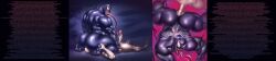 ass bara big_ass facesitting gay large_penis male male_only marvel marvel_comics penis small_dom_big_sub text venom venom_(marvel) yaoi