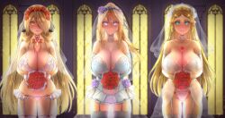 3girls @_@ absurdres alternate_breast_size ass_visible_through_thighs bare_shoulders blonde_hair blue_eyes blush bouquet bow bow_legwear bra braid breath_of_the_wild bridal_lingerie bridal_veil bride cigar_cat cleavage cynthia_(pokemon) earrings elbow_gloves femsub floral_print garter_belt garter_straps gloves green_eyes hair_between_eyes hair_flower hair_ornament hair_over_one_eye hairclip hi_res highres huge_breasts huge_filesize hypnosis indoors long_hair looking_at_viewer metroid mind_control miniskirt mole mole_under_mouth multiple_girls necklace nintendo open_mouth panties pearl_necklace pointy_ears pokemon pokemon_dppt ponytail princess_zelda revealing_clothes rose samus_aran see-through sidelocks skirt smile standing take_your_pick the_legend_of_zelda thighhighs underwear veil very_long_hair wedding wedding_lingerie white_bra white_gloves white_legwear white_panties window yellow_eyes zelda_(breath_of_the_wild)