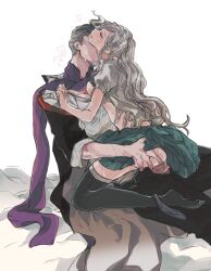 1boy 1boy1girl 1girls ass_grab blonde_hair braided_hair closed_eyes clothed_sex danganronpa danganronpa_2:_goodbye_despair fully_clothed gundham_tanaka kissing kissing_neck light_skin long_skirt male_penetrating panties_around_leg panties_aside romantic royalty scarf shirt_lift shirt_up sitting sitting_on_penis skirt skirt_lift smooth_skin sonia_nevermind straddling straight sweatdrop thighhighs upright_straddle wavy_hair wholesome