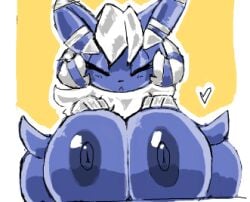 big_breasts breasts female female_only male_meowstic male_meowstic_(female) meowstic nintendo pokemon rule_63 spazkidwatcher