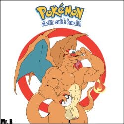 anthro balls charizard clothing fire flaming_tail foreskin genitals hat headgear headwear human humanoid_genitalia humanoid_penis male mostly_nude mr._brapion muscular muscular_male nintendo penis pokémon_(species) pokeball pokemon pokemon_(species) scalie solo solo_male video_games wings