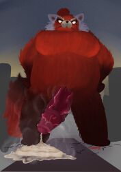 1futa anthro cum cum_drip cum_pool dibuja98 disney equine_penis excessive_cum furry futa_only futanari giant horsecock huge_cock hyper hyper_penis intersex macro medial_ring ming_lee penis red_panda semen solo standing turning_red