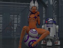 1girls 3d ahsoka_tano alien alien_girl astromech_droid bb-series_astromech_droid blue_eyes clone_wars dancer dancer_outfit door droid front_view hallway harem_girl harem_outfit heels large_breasts lascielx on_person orange_skin r2-d2 reflection reflective_floor revealing_clothes robot sex_machine sittin sitting_on_person star_destroyer star_wars the_clone_wars:_season_three togruta