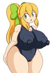 1girls blonde_hair female huge_breasts mega_man mega_man(classic) mega_man_x_dive ponytail roll s1-14 tagme