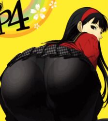 amagi_yukiko animated ass ass_focus ass_up big_ass big_butt fart fart_fetish farting female loop persona persona_4 tagme video