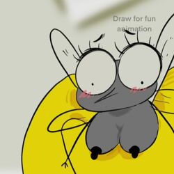 breasts insects mosquito yellow_arms