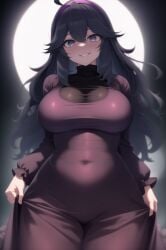 ai_generated big_breasts black_dress breasts female game_freak goth goth_girl headband headgear hex_maniac hips l_zion large_breasts nintendo npc_trainer pokemon pokemon_oras pokemon_xy purple_dress purple_eyes purple_hair solo thick_thighs two_tone_dress wide_hips