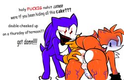 anthro anus ass_grab balls big_ass big_butt double_cheaked_up femboy feminine_male groping luther_(needlemouse) mature_man needlemouse_(character) needlemouse_(series) penis sarah_henderson_(needlemouse) sonic.exe