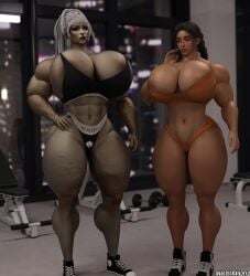 2girls 3d athletic athletic_female big_ass big_breasts big_thighs bottom_heavy breasts breasts_bigger_than_head bust busty chest curvaceous curvy curvy_figure endlessrain0110 enormous_breasts female female_focus fit fit_female giant_breasts giantess gigantic_breasts hips hourglass_figure huge_ass huge_breasts human hyper_breasts large_ass large_breasts legs light-skinned_female light_skin luna_(endlessrain0110) massive_breasts mature mature_female mila_(endlessrain0110) mini_giantess muscles muscular muscular_female original original_character original_characters round_ass round_breasts slim_waist tall_female thick thick_ass thick_hips thick_legs thick_thighs thighs toned toned_female top_heavy voluptuous voluptuous_female waist wide_ass wide_hips wide_thighs