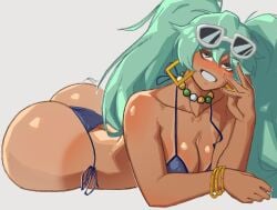 bikini brazil brazilian brazilian_female brazilian_miku busty female female_focus female_only hatsune_miku hourglass_figure long_hair micro_bikini rixsama tagme tan tan_body tan_skin thong thong_bikini twintails vocaloid wide_hips