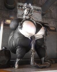 3d bbw big_ass big_breasts breasts bubble_butt female huge_ass huge_breasts inflation mag_(warframe) oc overweight qzk_forte tagme warframe