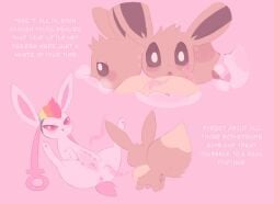 2022 aphrodisiac blush bodily_fluids brown_body coercion cunnilingus dialogue digital_media_(artwork) duo eevee eeveelution english_text fakémon fan_character feet female female/female female_symbol feral flat_colors french_kissing fur gender_symbol genitals hair hi_res kissing labbit1337 lesbeon level_difference mammal markings multi_nipple multicolored_body multicolored_fur multicolored_hair nintendo nipples open_mouth oral orientation_play pheromones pink_background pokémon_(species) pokemon pokemon_only presenting presenting_pussy pussy questionable_consent rainbow_hair saliva sex simple_background smile spread_legs spreading straight_to_gay symbol tail_markings text tongue tongue_out vaginal_penetration video_games