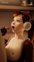 1girls 3d artist_name blizzard_entertainment breasts_out cheerax christmas christmas_outfit cum cum_dripping_down_chin cum_in_mouth cum_inside cum_on_face cum_string d.va depth_of_field dress dress_down fanart fellatio female indoors male nude nude_male open_shirt oral overwatch slushe_(website) small_breasts solo_focus stylized