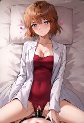 ai_generated detective_conan missionary_position orgasm shiho_miyano strap-on yuri