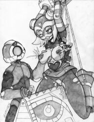 bondage harp_note mega_man mega_man_star_force mega_man_zero phanteon sonia_strumm tagme tinted_eyewear traditional_media_(artwork) vcampan visor