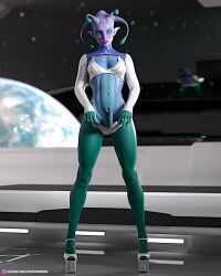 1futa 3d alien alien_girl athletic_futanari depth_of_field futanari green_skin horsecock huge_cock large_breasts nude nude_futanari purple_skin riskybomber sci-fi science_fiction slushe_(website) solo_futa