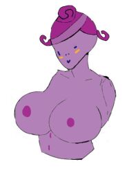 2016_rio_olympics base big_breasts blush breasts orange_blush purple_body purple_hair tagme vida_(vtdpn)