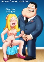 american_dad fellatio francine_smith futanari penis semen stan_smith