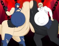 2girls ahoge all_the_way_to_the_base alternate_breast_size arcueid_brunestud areola_bulge ass background battle_armor big_ass big_breasts big_female blonde_hair blue_eyes blue_hair blush breasts breasts_bigger_than_head bulge chains ciel_(tsukihime) comparing comparing_breasts deep_penetration female female_only female_pervert hips horny horny_female hourglass_figure huge_ass huge_breasts hyper hyper_body hyper_breasts hyper_cock hyper_penetration hyper_penis large_breasts larger_female massive_cock melty_blood motion_blur motion_lines necrobern nipple_bulge nipples nipples_visible_through_clothing penetration penis pervert plump powered_ciel pressing pressing_breasts pressing_breasts_together red_eyes sequence sex short_hair skirt stomach_bulge stomach_deformation sweater tall_female taller_girl tearing_clothes tearing_clothing thick_thighs torn_clothes torn_clothing tsukihime tsukihime_(remake) type-moon wide_hips