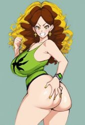 1girls afro anime_style anus ass_grab ass_grope bbw bunanza_ cameltoe earrings fat_ass hourglass_figure huge_breasts large_ass milf plump_ass solo ssktch sunnytee tank tank_ thick thick_thighs underwear venus_body wide_hips